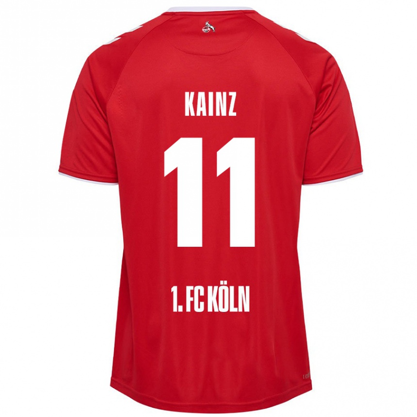 Gyermek Labdarúgás Florian Kainz #11 Piros Fehér Idegenbeli Jersey 2024/25 Mez Póló Ing