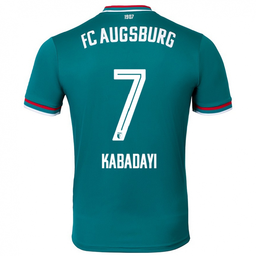 Gyermek Labdarúgás Yusuf Kabadayi #7 Sötétzöld Idegenbeli Jersey 2024/25 Mez Póló Ing