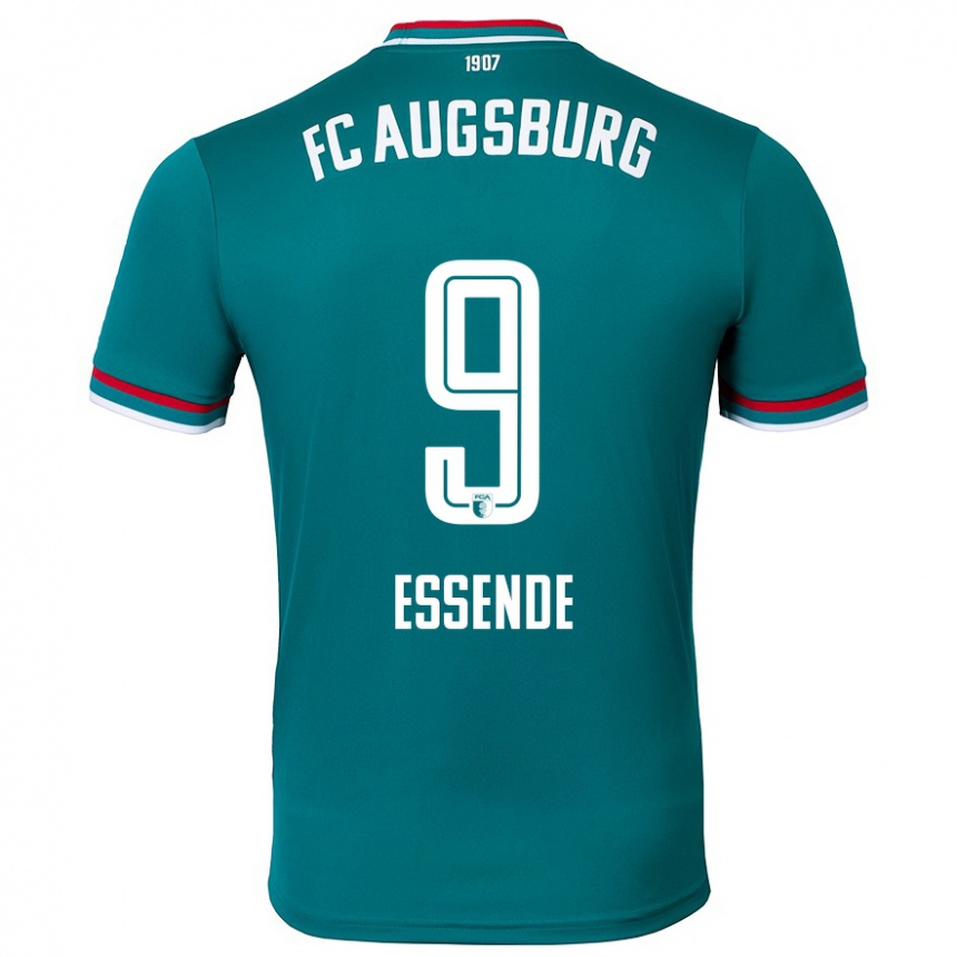 Gyermek Labdarúgás Samuel Essende #9 Sötétzöld Idegenbeli Jersey 2024/25 Mez Póló Ing