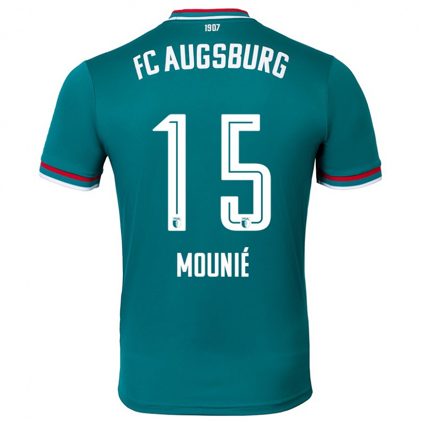 Gyermek Labdarúgás Steve Mounié #15 Sötétzöld Idegenbeli Jersey 2024/25 Mez Póló Ing