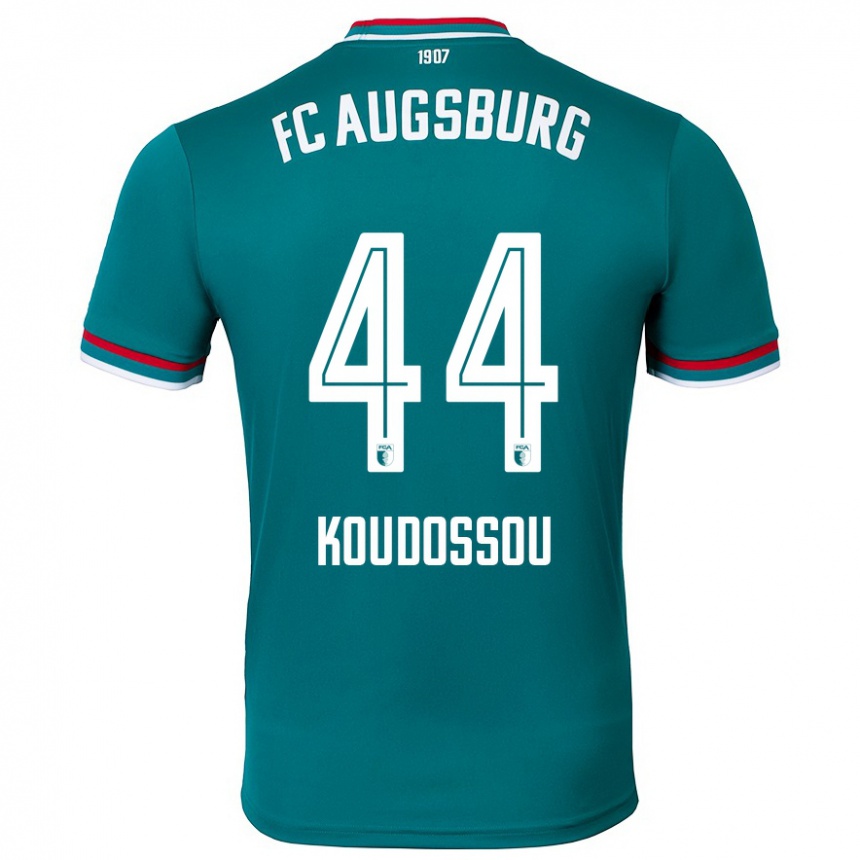 Gyermek Labdarúgás Henri Koudossou #44 Sötétzöld Idegenbeli Jersey 2024/25 Mez Póló Ing