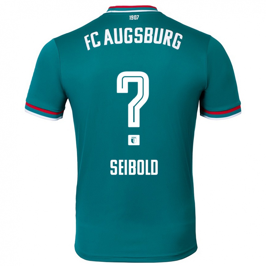 Gyermek Labdarúgás Tim Seibold #0 Sötétzöld Idegenbeli Jersey 2024/25 Mez Póló Ing