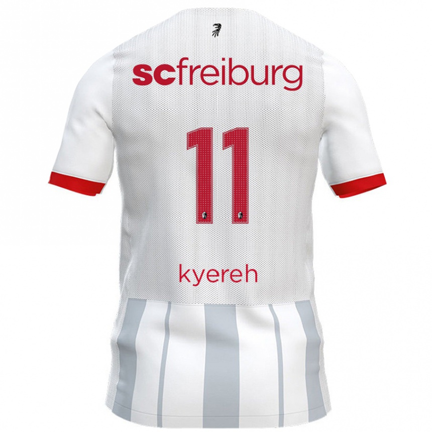 Gyermek Labdarúgás Daniel-Kofi Kyereh #11 Fehér Szürke Idegenbeli Jersey 2024/25 Mez Póló Ing