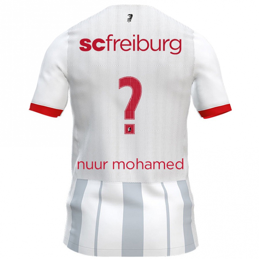 Gyermek Labdarúgás Billal Nuur Mohamed #0 Fehér Szürke Idegenbeli Jersey 2024/25 Mez Póló Ing