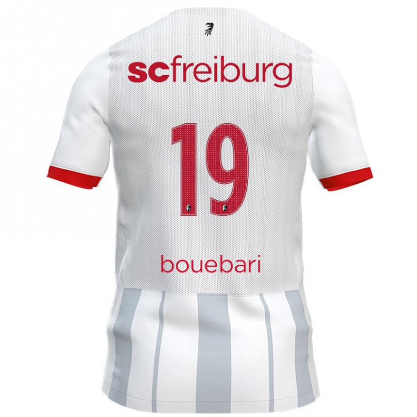 Gyermek Labdarúgás Franci Bouebari #19 Fehér Szürke Idegenbeli Jersey 2024/25 Mez Póló Ing