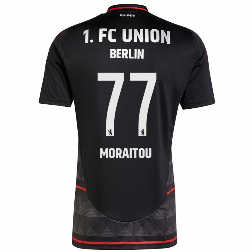 Gyermek Labdarúgás Athanasia Moraitou #77 Fekete Idegenbeli Jersey 2024/25 Mez Póló Ing