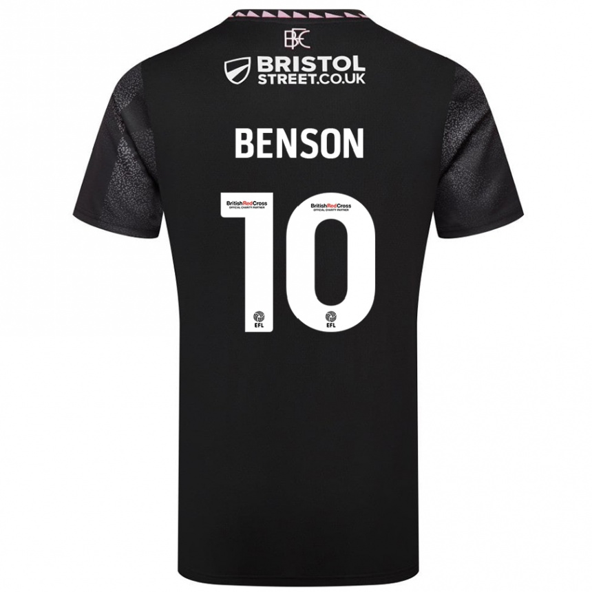 Gyermek Labdarúgás Benson Manuel #10 Fekete Idegenbeli Jersey 2024/25 Mez Póló Ing