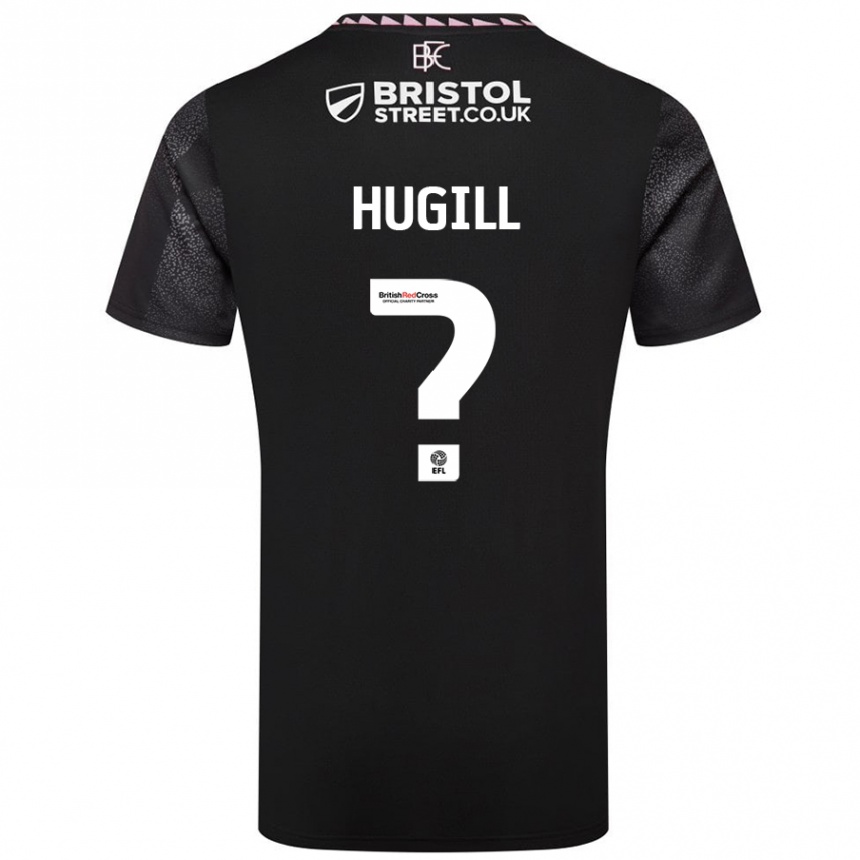 Gyermek Labdarúgás Will Hugill #0 Fekete Idegenbeli Jersey 2024/25 Mez Póló Ing