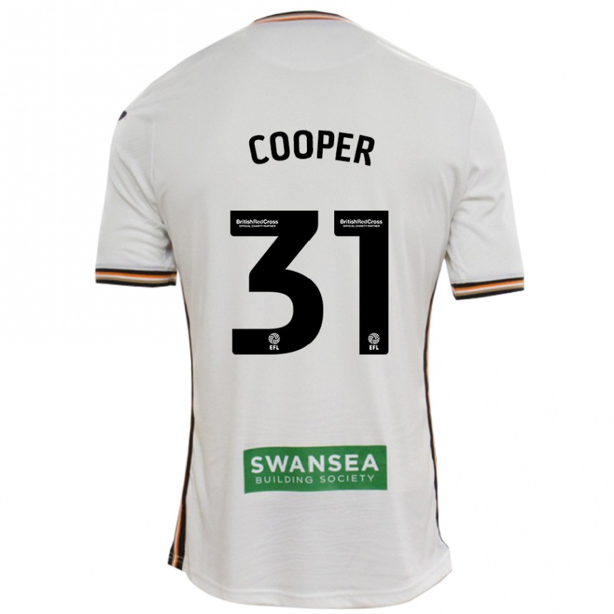 Férfi Labdarúgás Oliver Cooper #31 Fehér Hazai Jersey 2024/25 Mez Póló Ing