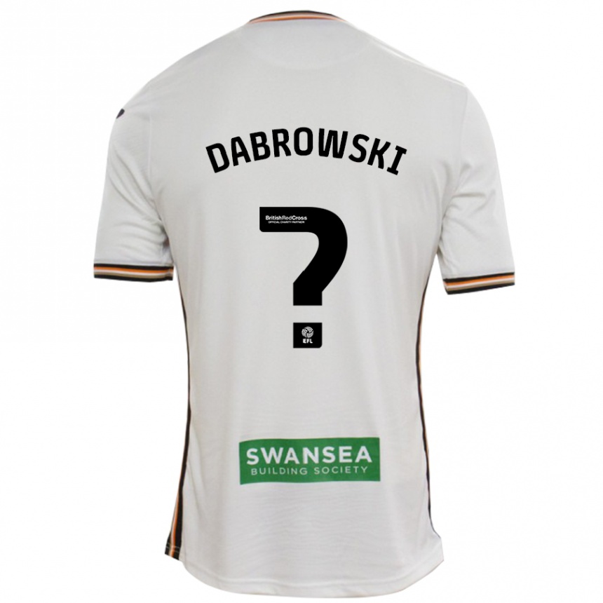 Férfi Labdarúgás Sebastian Dabrowski #0 Fehér Hazai Jersey 2024/25 Mez Póló Ing