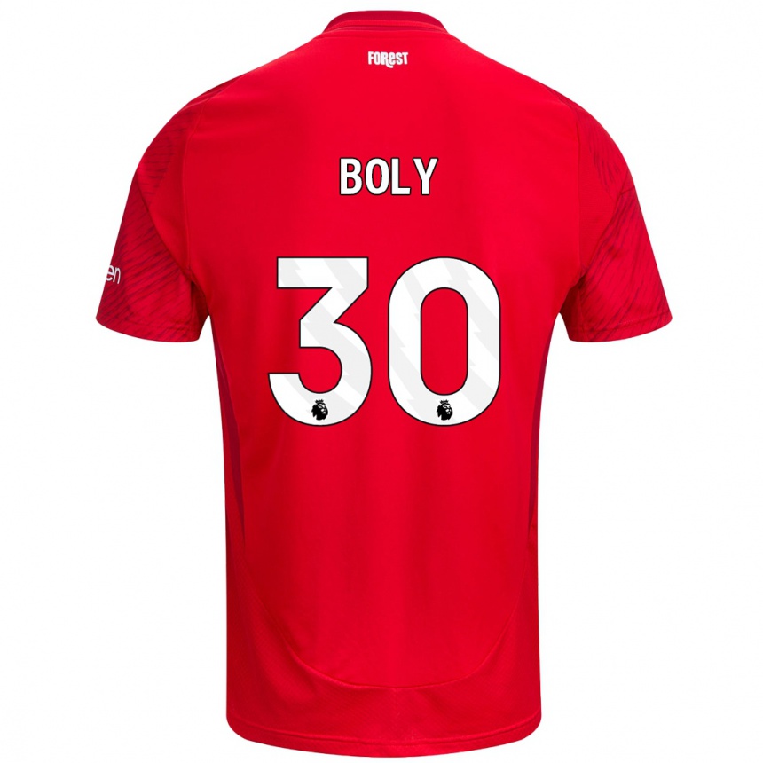 Férfi Labdarúgás Willy Boly #30 Piros Fehér Hazai Jersey 2024/25 Mez Póló Ing