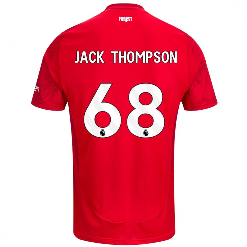 Férfi Labdarúgás Jack Thompson #68 Piros Fehér Hazai Jersey 2024/25 Mez Póló Ing