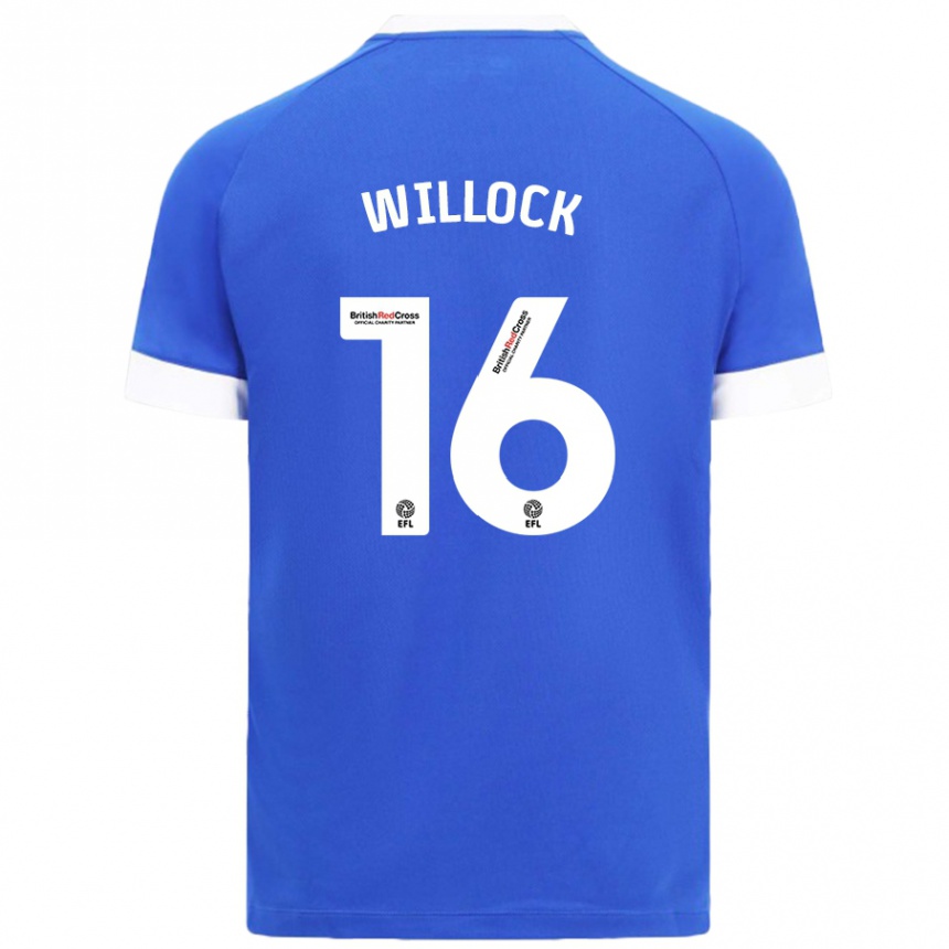 Férfi Labdarúgás Chris Willock #16 Égszínkék Hazai Jersey 2024/25 Mez Póló Ing