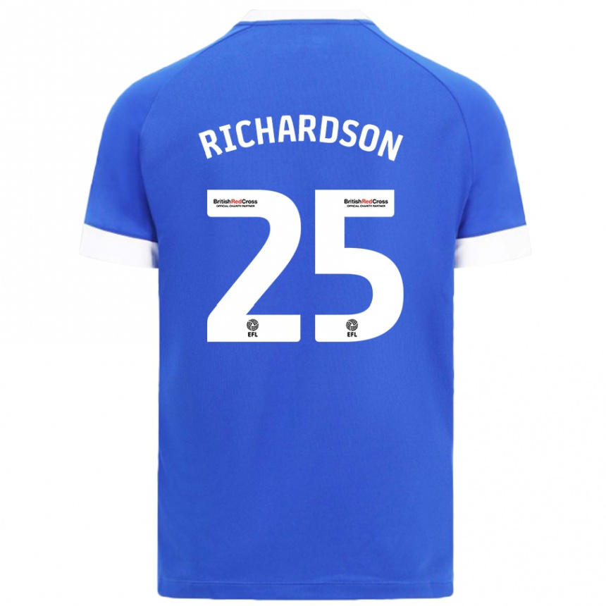 Férfi Labdarúgás Tija Richardson #25 Égszínkék Hazai Jersey 2024/25 Mez Póló Ing