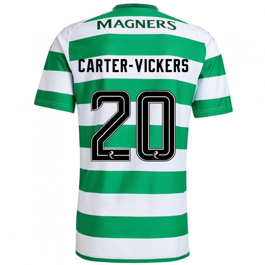 Férfi Labdarúgás Cameron Carter-Vickers #20 Zöld Fehér Hazai Jersey 2024/25 Mez Póló Ing