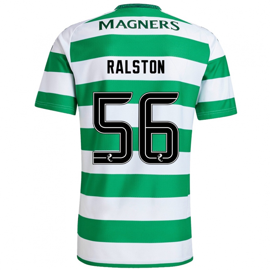 Férfi Labdarúgás Anthony Ralston #56 Zöld Fehér Hazai Jersey 2024/25 Mez Póló Ing