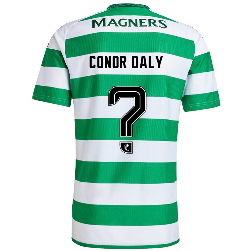 Férfi Labdarúgás Conor Daly #0 Zöld Fehér Hazai Jersey 2024/25 Mez Póló Ing