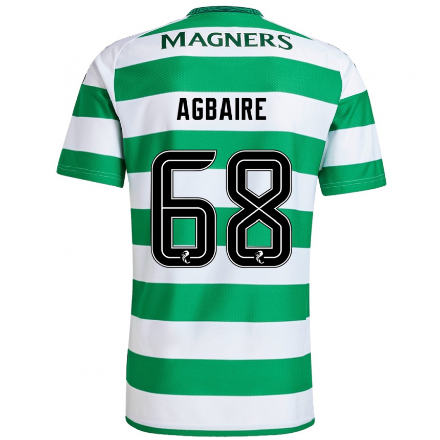 Férfi Labdarúgás Lenny Agbaire #68 Zöld Fehér Hazai Jersey 2024/25 Mez Póló Ing