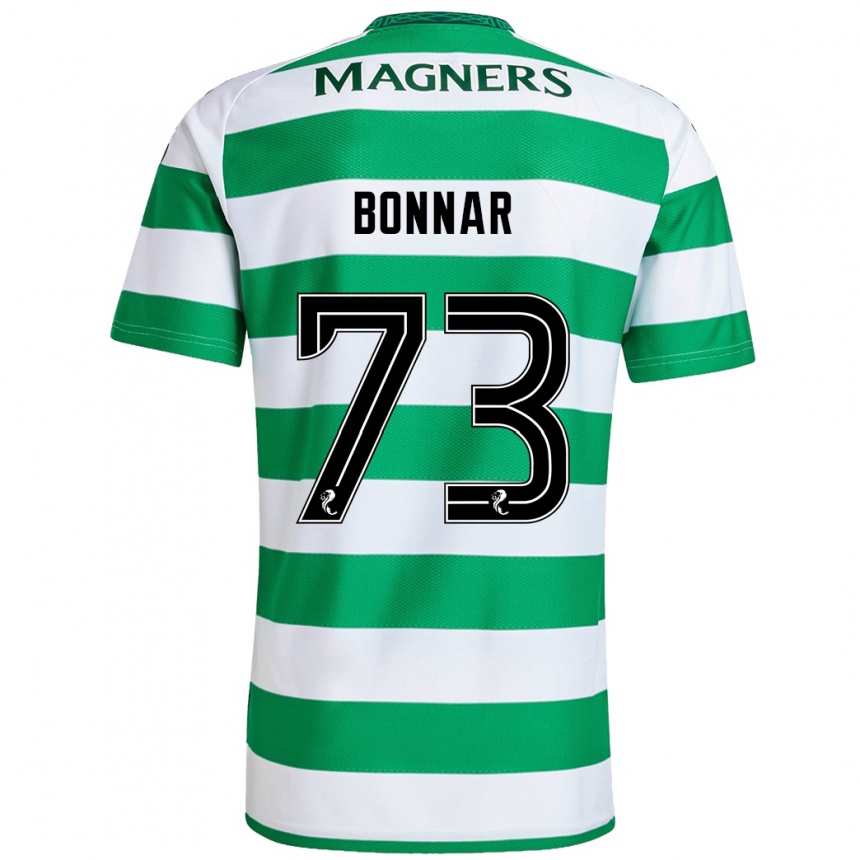 Férfi Labdarúgás Jude Bonnar #73 Zöld Fehér Hazai Jersey 2024/25 Mez Póló Ing