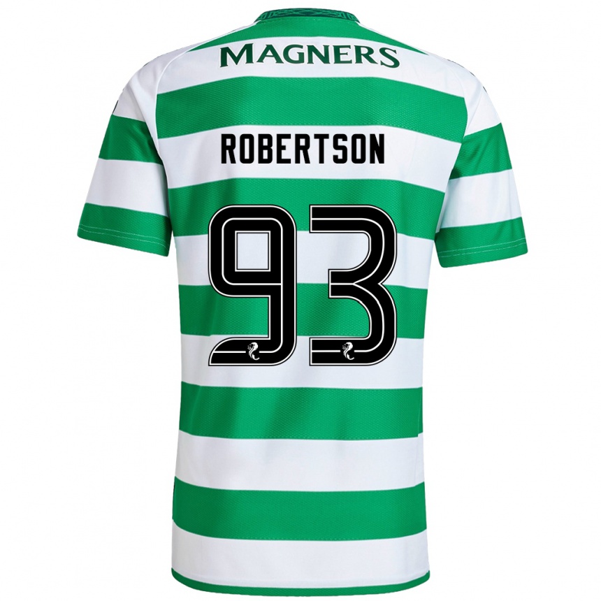 Férfi Labdarúgás Mitchell Robertson #93 Zöld Fehér Hazai Jersey 2024/25 Mez Póló Ing