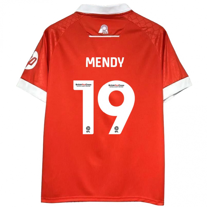 Férfi Labdarúgás Jacob Mendy #19 Piros Fehér Hazai Jersey 2024/25 Mez Póló Ing