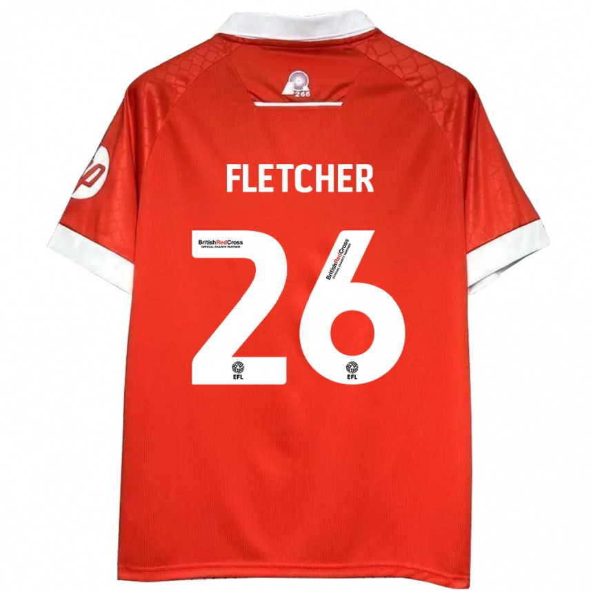 Férfi Labdarúgás Steven Fletcher #26 Piros Fehér Hazai Jersey 2024/25 Mez Póló Ing