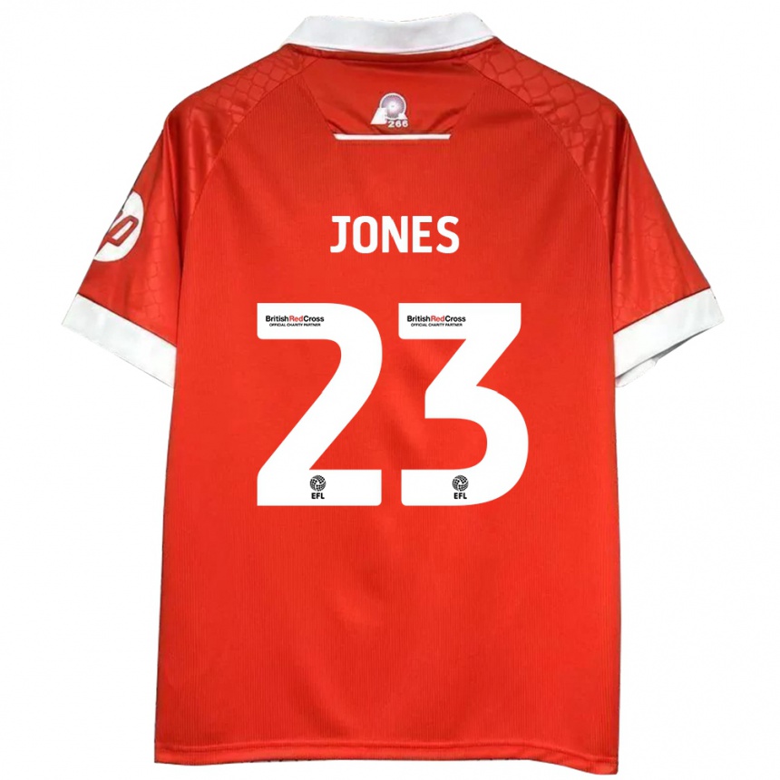 Férfi Labdarúgás Ruby Jones #23 Piros Fehér Hazai Jersey 2024/25 Mez Póló Ing