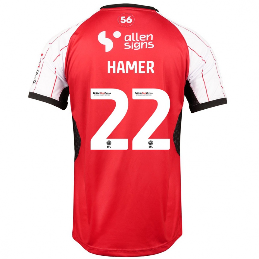 Férfi Labdarúgás Tom Hamer #22 Fehér Hazai Jersey 2024/25 Mez Póló Ing