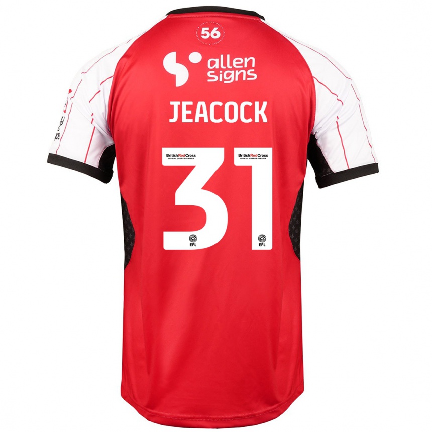 Férfi Labdarúgás Zach Jeacock #31 Fehér Hazai Jersey 2024/25 Mez Póló Ing