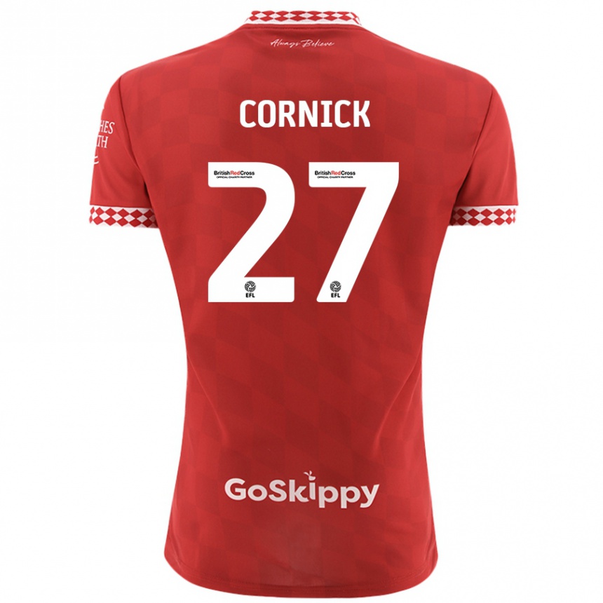 Férfi Labdarúgás Harry Cornick #27 Piros Hazai Jersey 2024/25 Mez Póló Ing