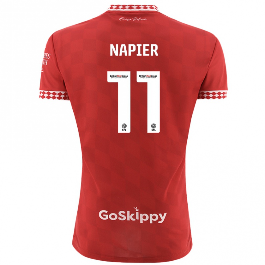 Férfi Labdarúgás Jamie-Lee Napier #11 Piros Hazai Jersey 2024/25 Mez Póló Ing