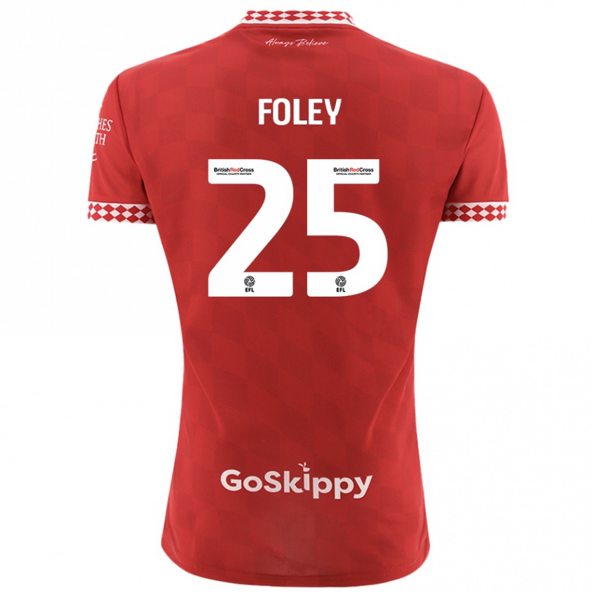 Férfi Labdarúgás Erin Foley #25 Piros Hazai Jersey 2024/25 Mez Póló Ing