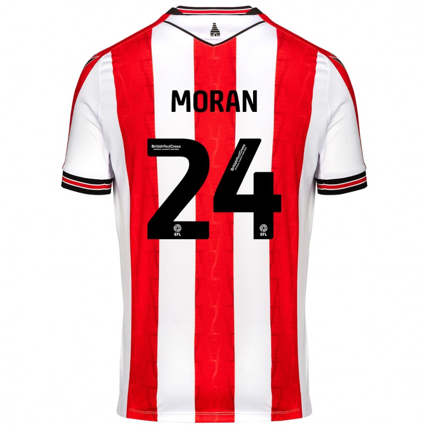 Férfi Labdarúgás Andrew Moran #24 Piros Fehér Hazai Jersey 2024/25 Mez Póló Ing