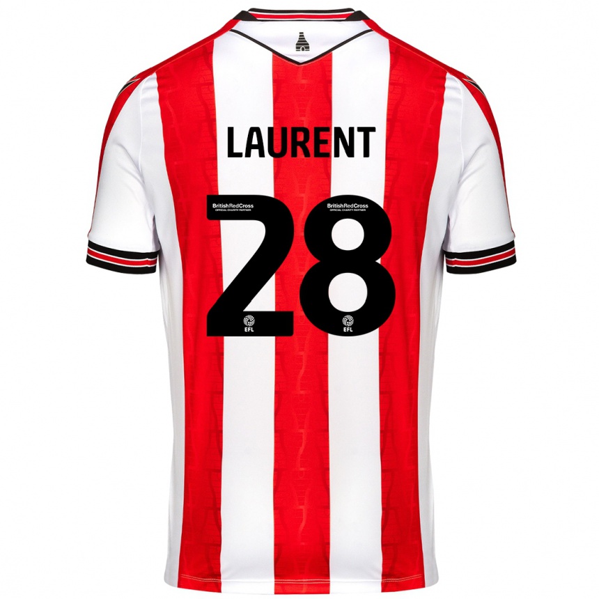 Férfi Labdarúgás Josh Laurent #28 Piros Fehér Hazai Jersey 2024/25 Mez Póló Ing