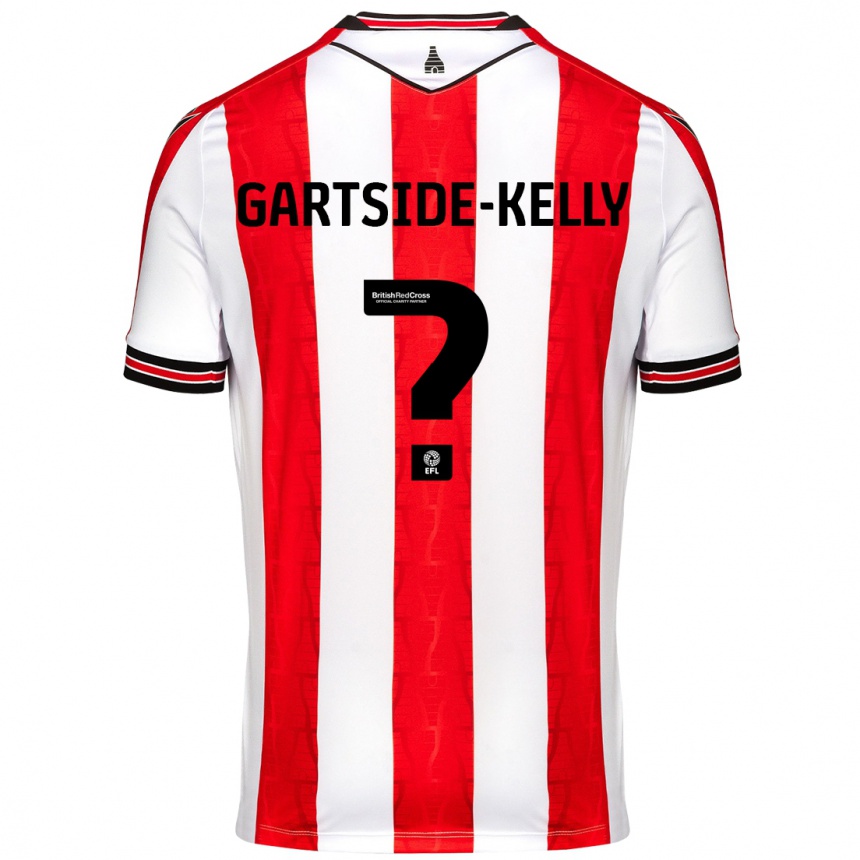 Férfi Labdarúgás Gabriel Gartside-Kelly #0 Piros Fehér Hazai Jersey 2024/25 Mez Póló Ing