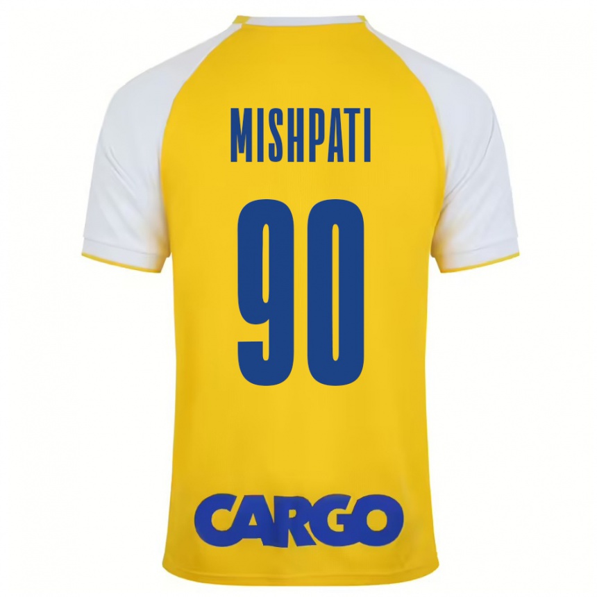 Férfi Labdarúgás Roi Mishpati #90 Sárga Fehér Hazai Jersey 2024/25 Mez Póló Ing