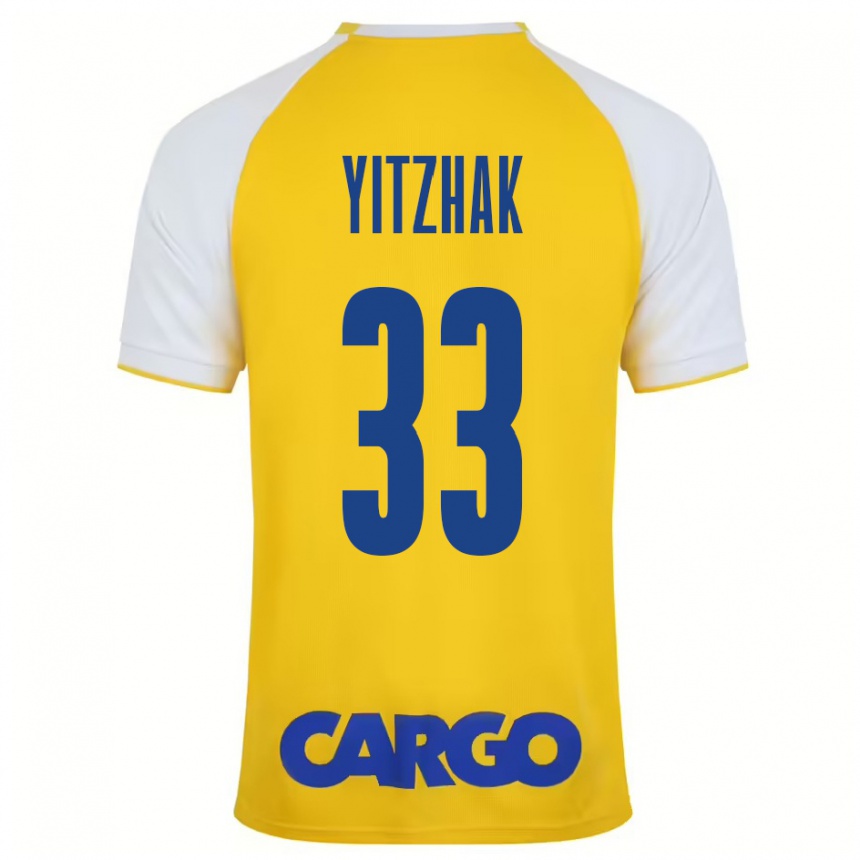 Férfi Labdarúgás Or Yitzhak #33 Sárga Fehér Hazai Jersey 2024/25 Mez Póló Ing