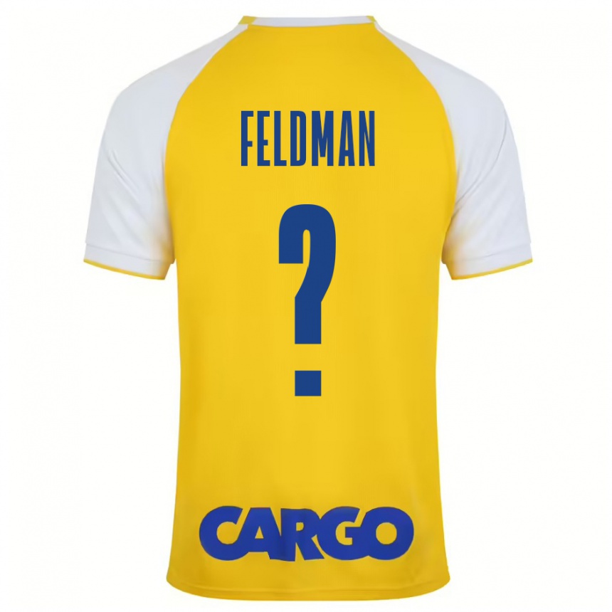 Férfi Labdarúgás Ron Feldman #0 Sárga Fehér Hazai Jersey 2024/25 Mez Póló Ing