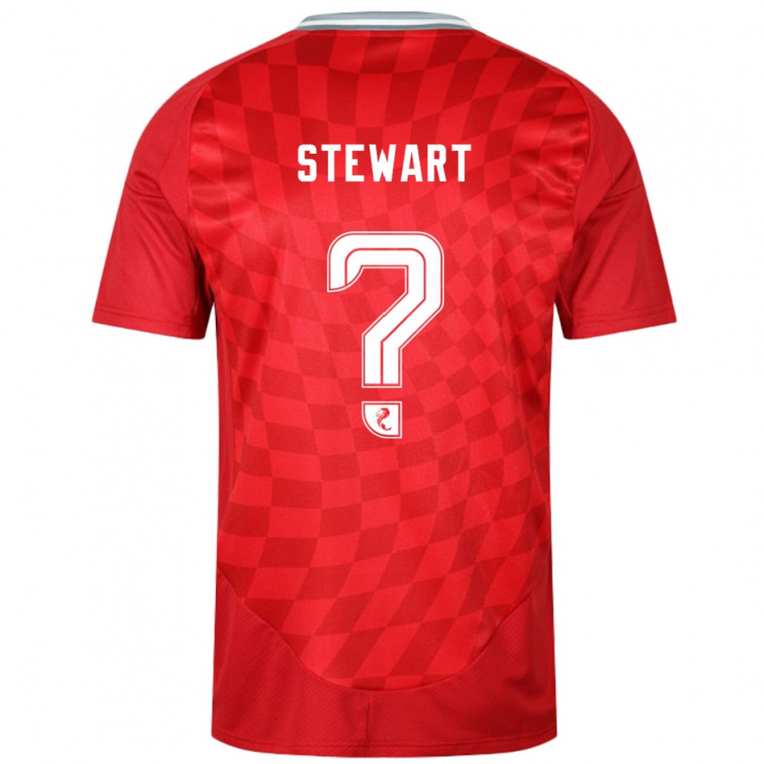 Férfi Labdarúgás Alfie Stewart #0 Piros Hazai Jersey 2024/25 Mez Póló Ing