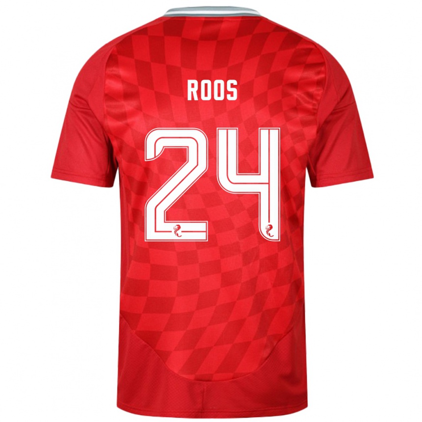 Férfi Labdarúgás Kelle Roos #24 Piros Hazai Jersey 2024/25 Mez Póló Ing