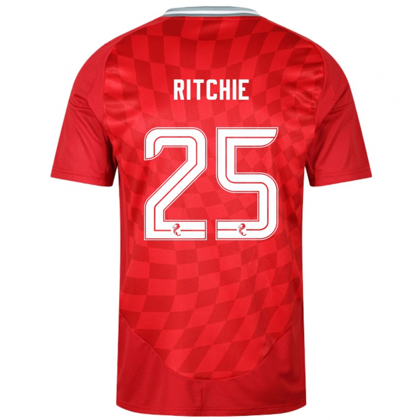 Férfi Labdarúgás Tom Ritchie #25 Piros Hazai Jersey 2024/25 Mez Póló Ing