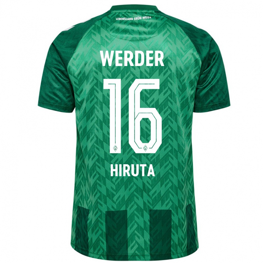 Férfi Labdarúgás Ikumi Hiruta #16 Zöld Hazai Jersey 2024/25 Mez Póló Ing