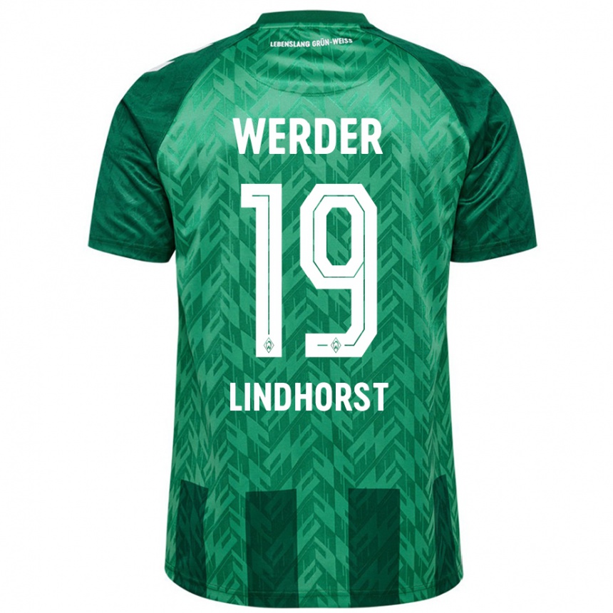 Férfi Labdarúgás Jerrit Lindhorst #19 Zöld Hazai Jersey 2024/25 Mez Póló Ing