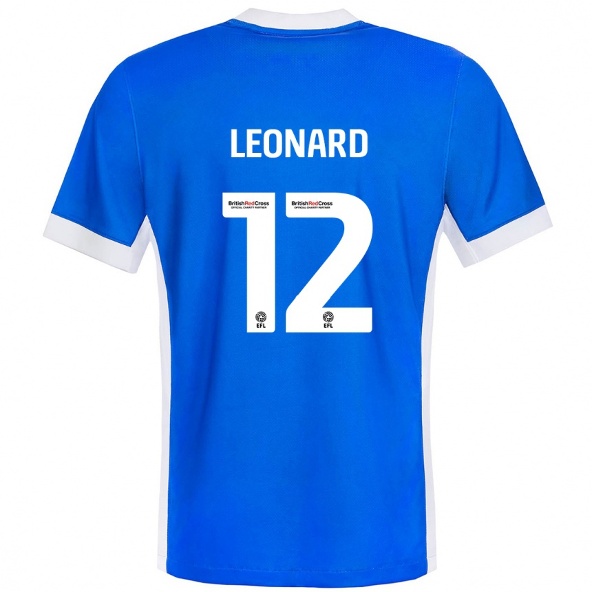 Férfi Labdarúgás Marc Leonard #12 Kék Fehér Hazai Jersey 2024/25 Mez Póló Ing