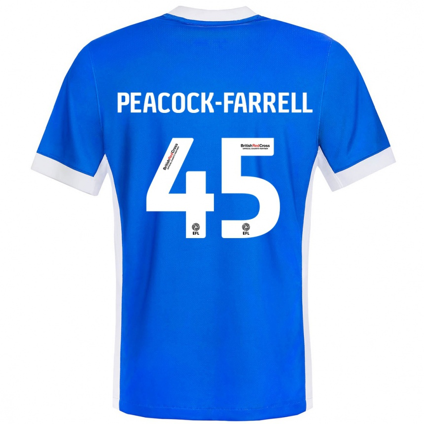 Férfi Labdarúgás Bailey Peacock-Farrell #45 Kék Fehér Hazai Jersey 2024/25 Mez Póló Ing