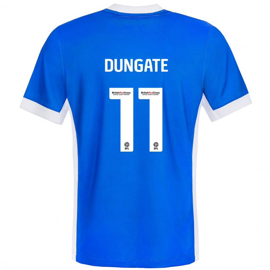 Férfi Labdarúgás Katie Dungate #11 Kék Fehér Hazai Jersey 2024/25 Mez Póló Ing