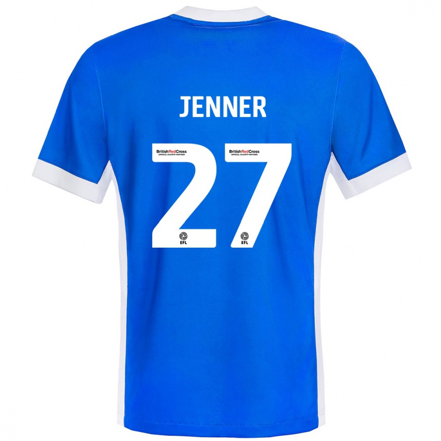 Férfi Labdarúgás Abbi Jenner #27 Kék Fehér Hazai Jersey 2024/25 Mez Póló Ing