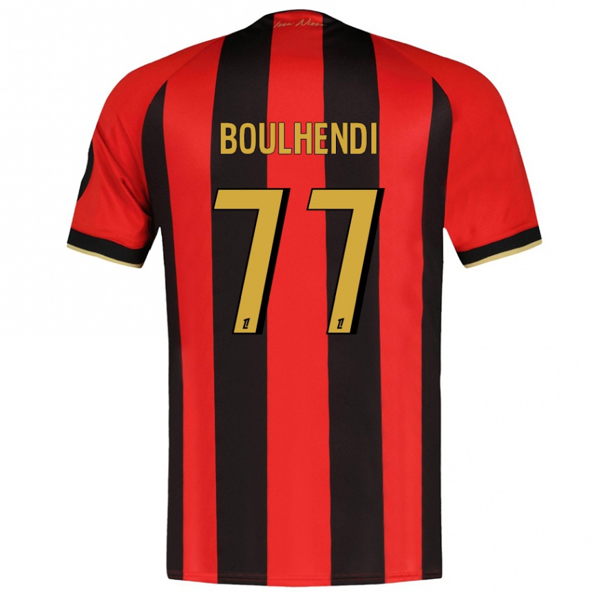 Férfi Labdarúgás Teddy Boulhendi #77 Piros Fekete Hazai Jersey 2024/25 Mez Póló Ing