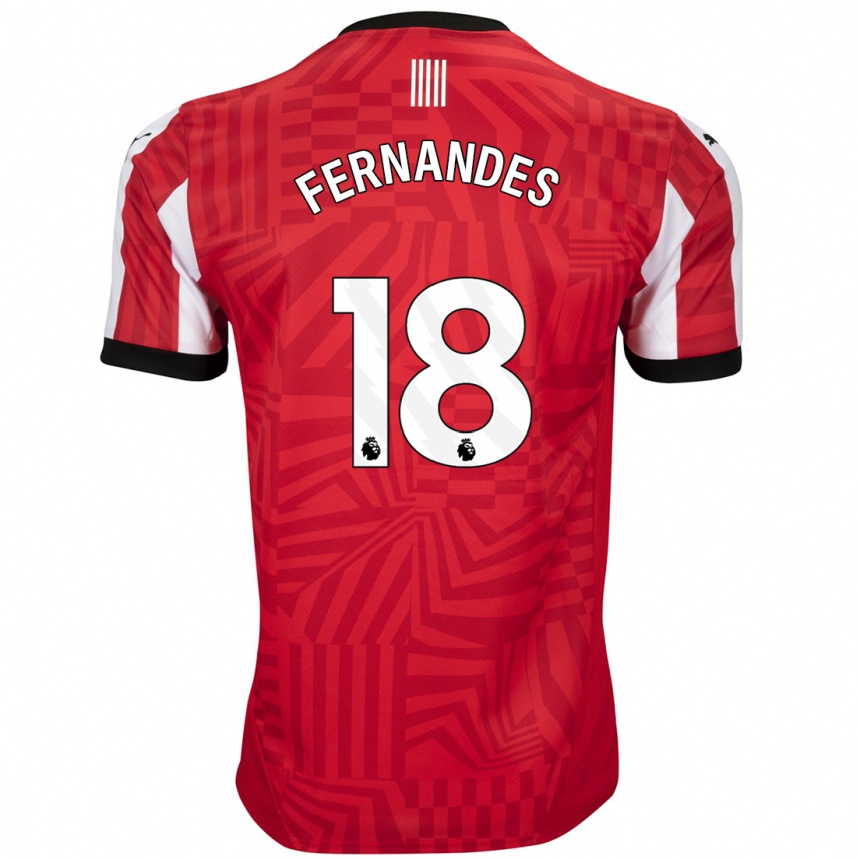 Férfi Labdarúgás Mateus Fernandes #18 Piros Fehér Hazai Jersey 2024/25 Mez Póló Ing