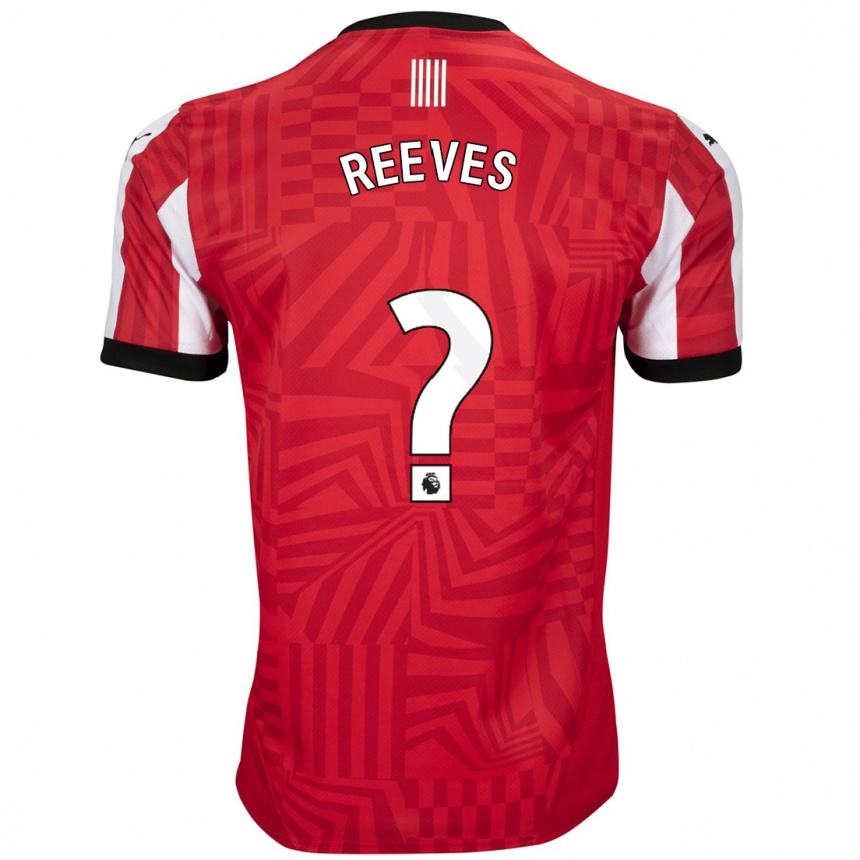 Férfi Labdarúgás Ben Reeves #0 Piros Fehér Hazai Jersey 2024/25 Mez Póló Ing